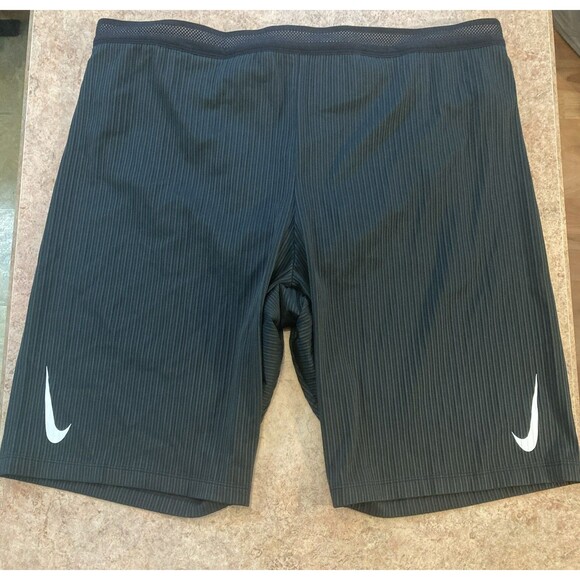 Nike AeroSwift 1/2 Length Running Tights Men Size 2XL-TALL Black DA1429-010 New - Picture 1 of 9